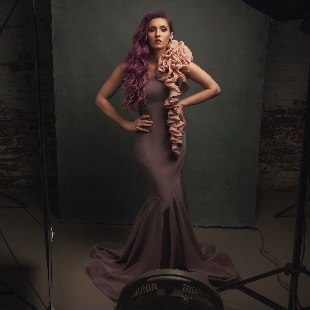 MNM Couture Ruffle Mermaid Gown